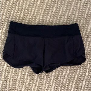 Black lululemon speed shorts